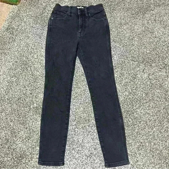 Madewell Petite 10" High-Rise Skinny Jeans in Black Women's Size 25p - Picture 1 of 10